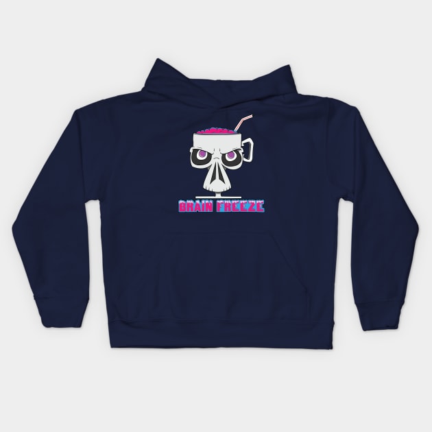 Brain Freeze Kids Hoodie by Dad n Son Designs